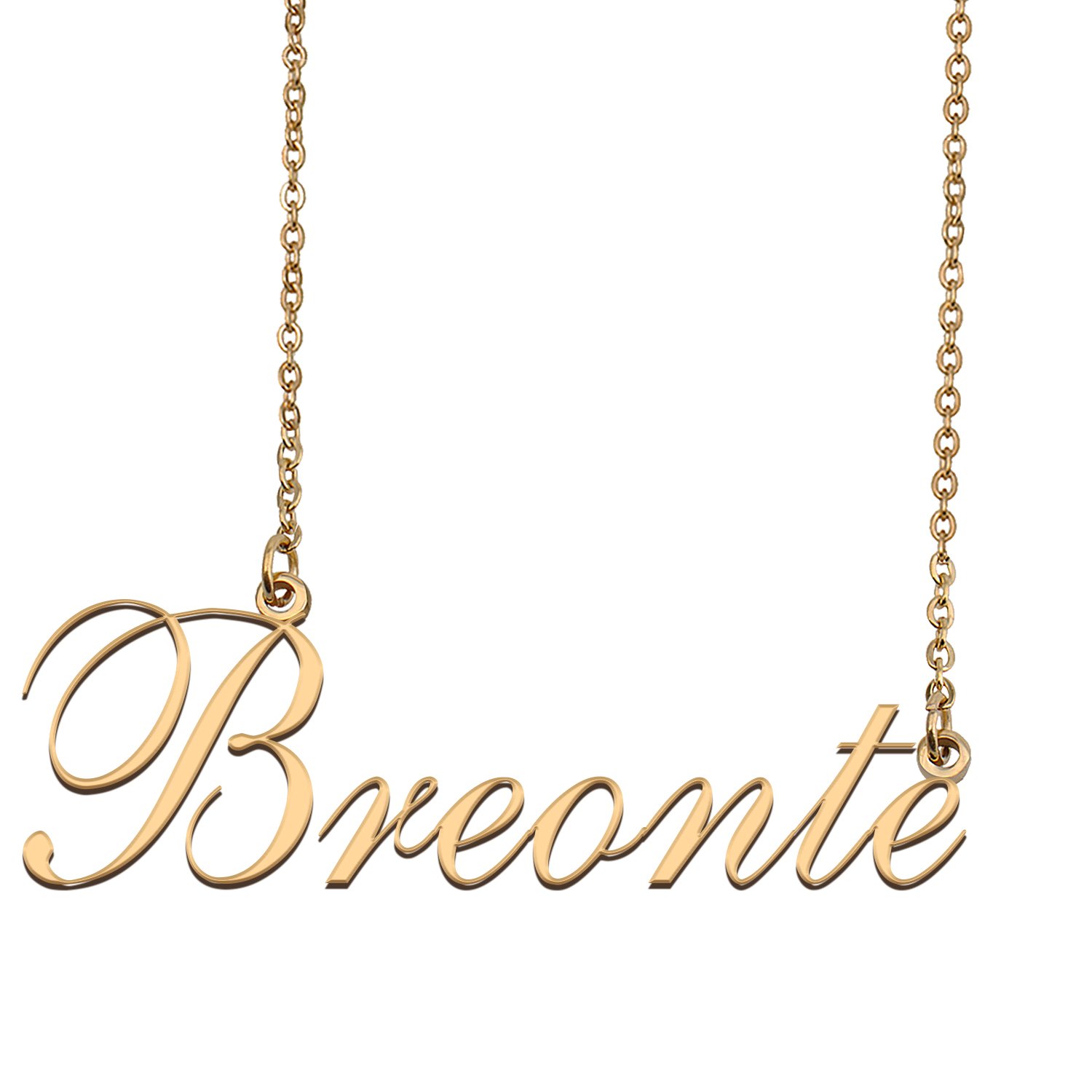 Custom Nameplate Necklace Personalized Jewelry Gifts for Women Breonte