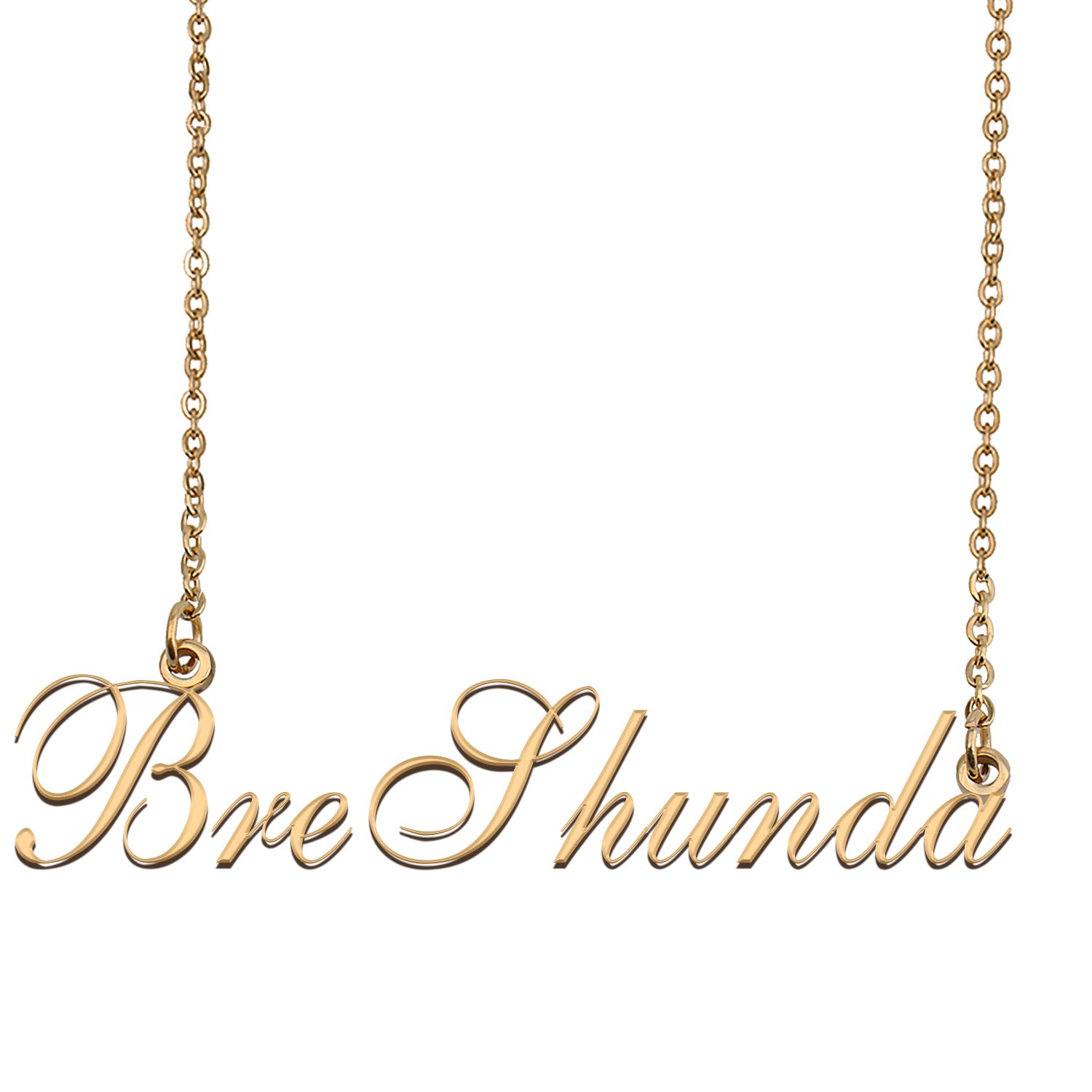 Custom Nameplate Necklace Personalized Jewelry Gifts for Women BreShunda