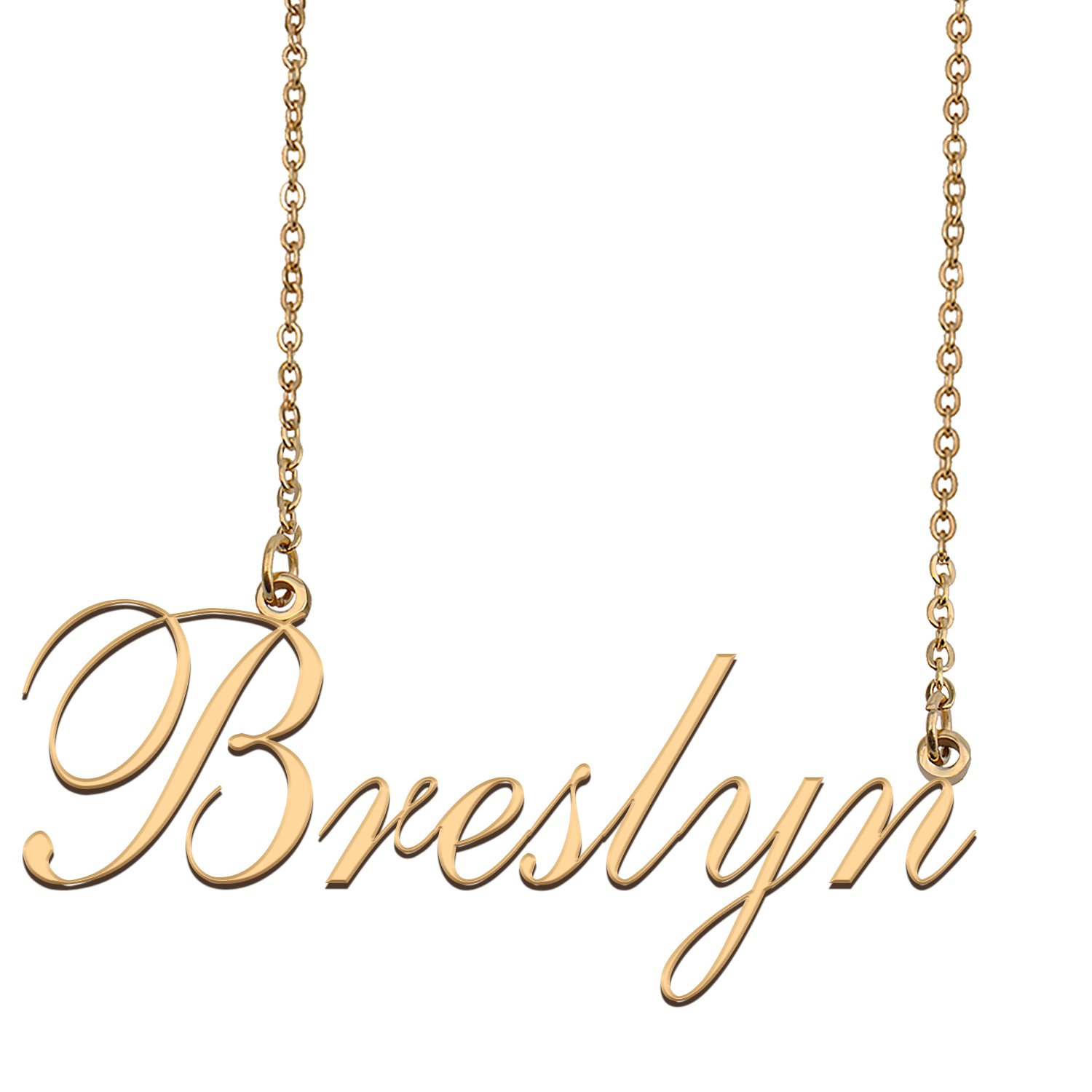 Custom Nameplate Necklace Personalized Jewelry Gifts for Women Breslyn