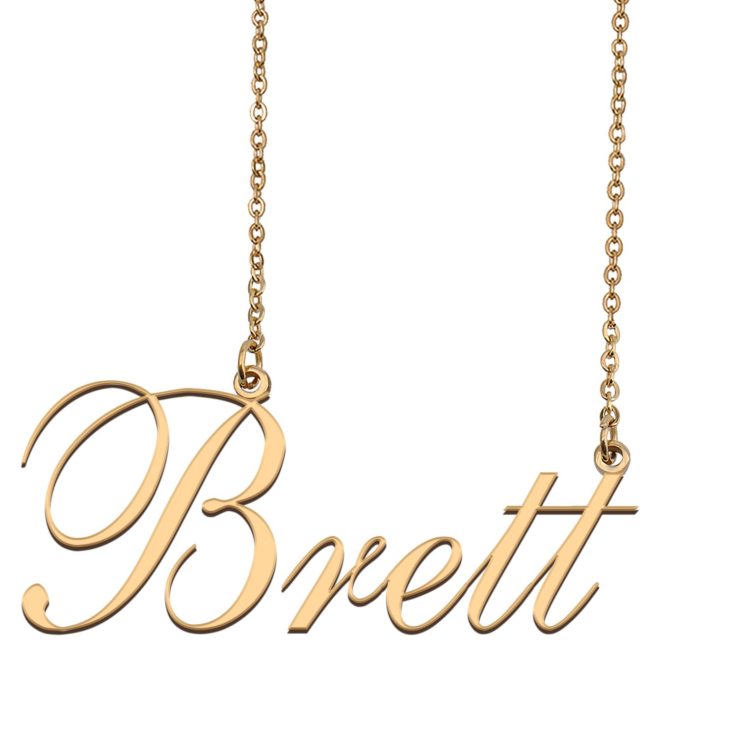 Custom Nameplate Necklace Personalized Jewelry Gifts for Women Brett