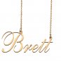 Custom Nameplate Necklace Personalized Jewelry Gifts for Women Brett