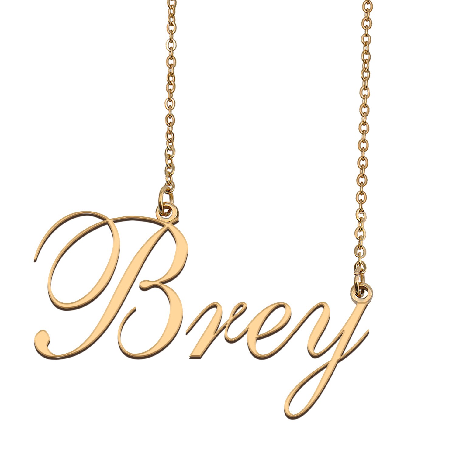 Custom Nameplate Necklace Personalized Jewelry Gifts for Women Brey