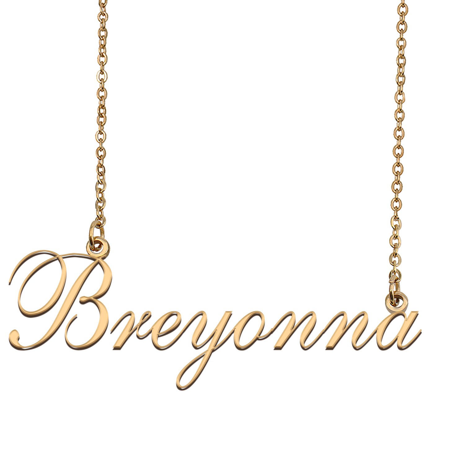 Custom Nameplate Necklace Personalized Jewelry Gifts for Women Breyonna