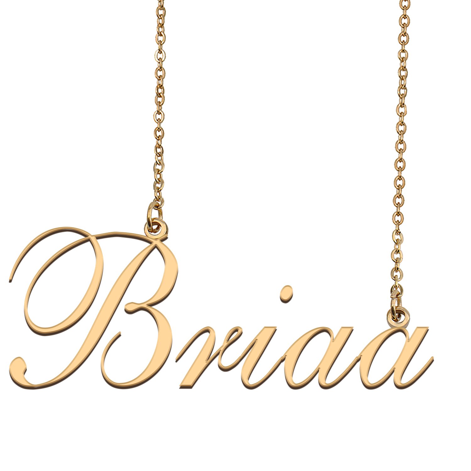 Custom Nameplate Necklace Personalized Jewelry Gifts for Women Briaa