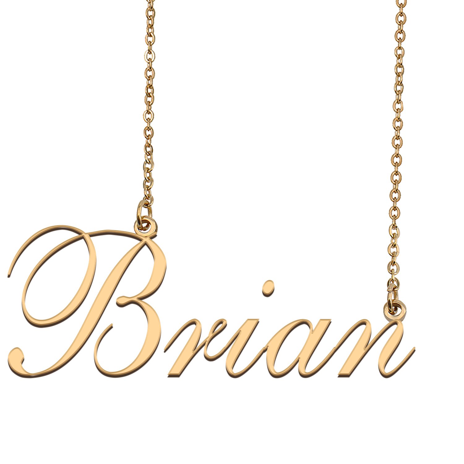 Custom Nameplate Necklace Personalized Jewelry Gifts for Women Brian