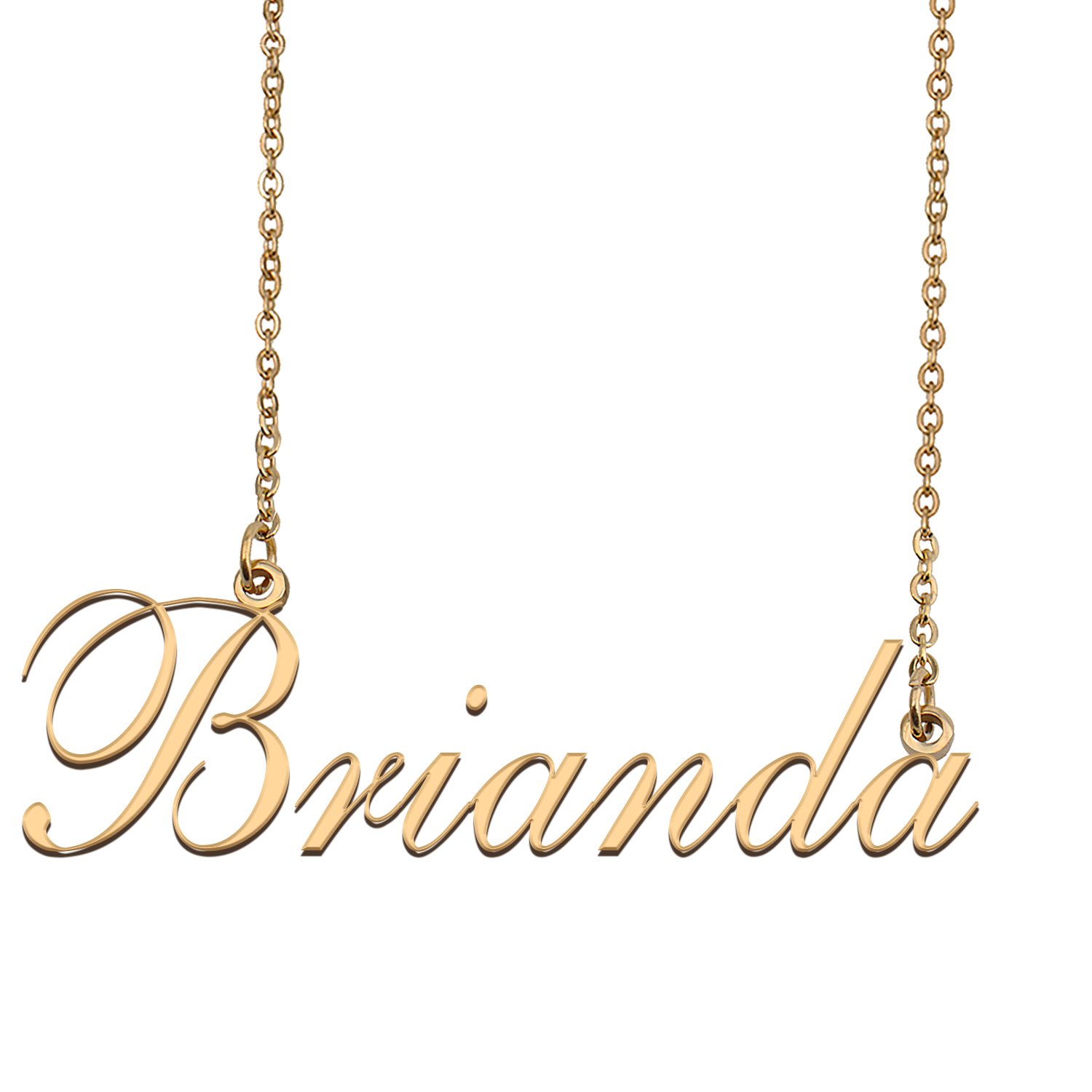 Custom Nameplate Necklace Personalized Jewelry Gifts for Women Brianda