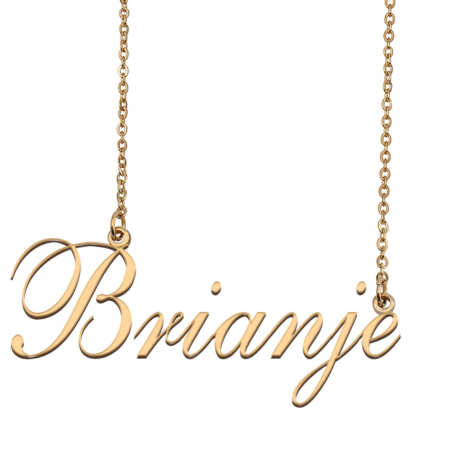 Custom Nameplate Necklace Personalized Jewelry Gifts for Women Brianje