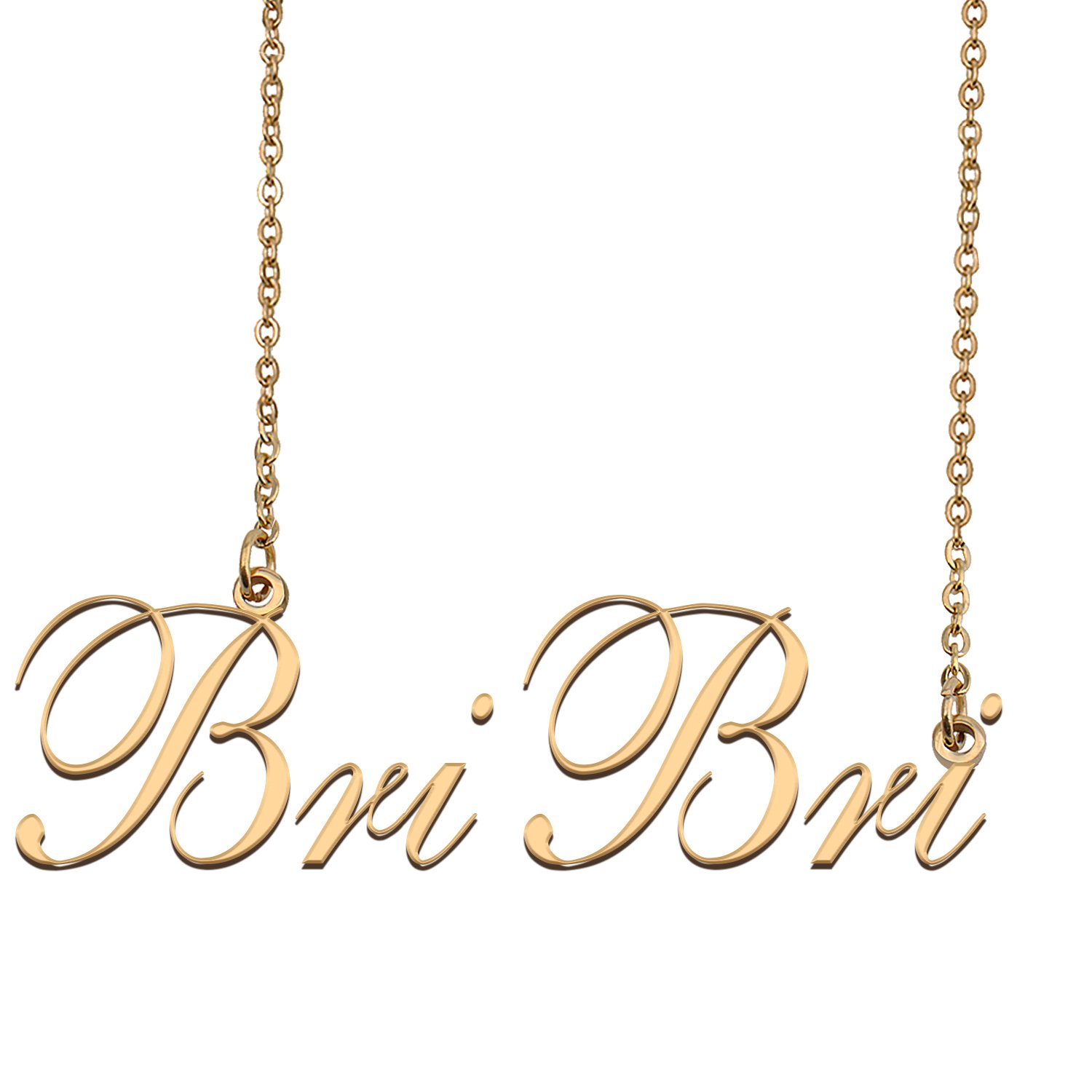 Custom Nameplate Necklace Personalized Jewelry Gifts for Women BriBri