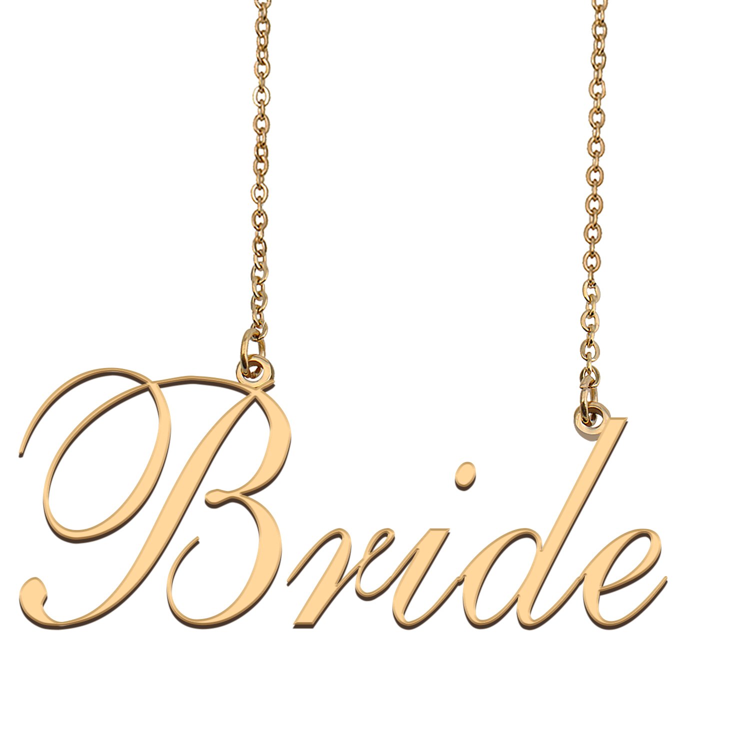 Custom Nameplate Necklace Personalized Jewelry Gifts for Women Bride