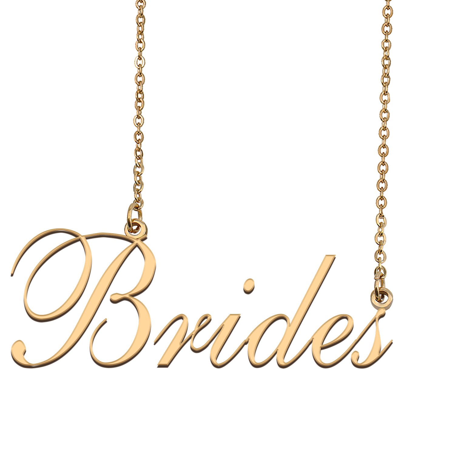 Custom Nameplate Necklace Personalized Jewelry Gifts for Women Brides