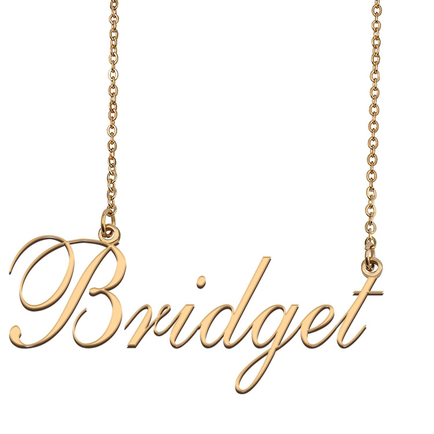 Custom Nameplate Necklace Personalized Jewelry Gifts for Women Bridget