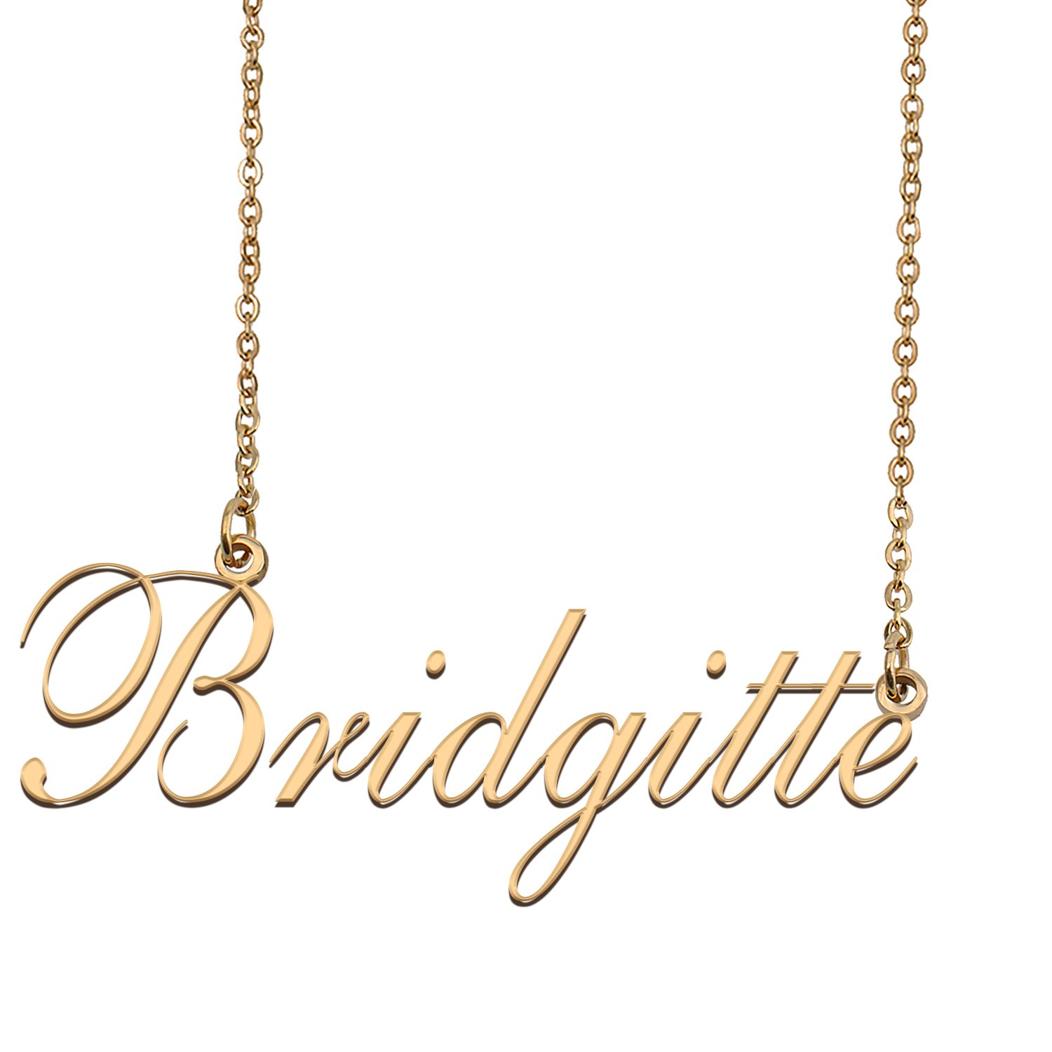 Custom Nameplate Necklace Personalized Jewelry Gifts for Women Bridgitte