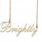 Custom Nameplate Necklace Personalized Jewelry Gifts for Women Brightly