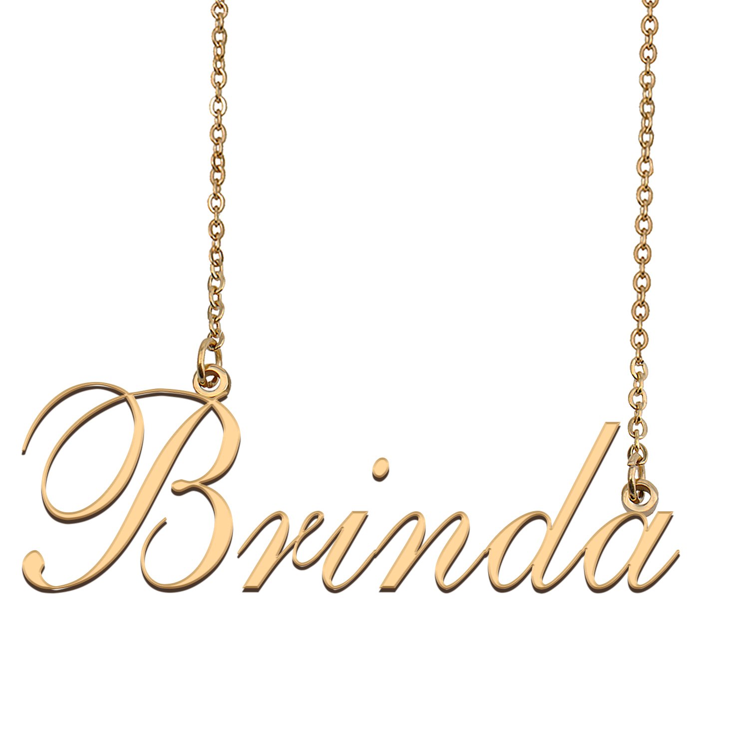 Custom Nameplate Necklace Personalized Jewelry Gifts for Women Brinda