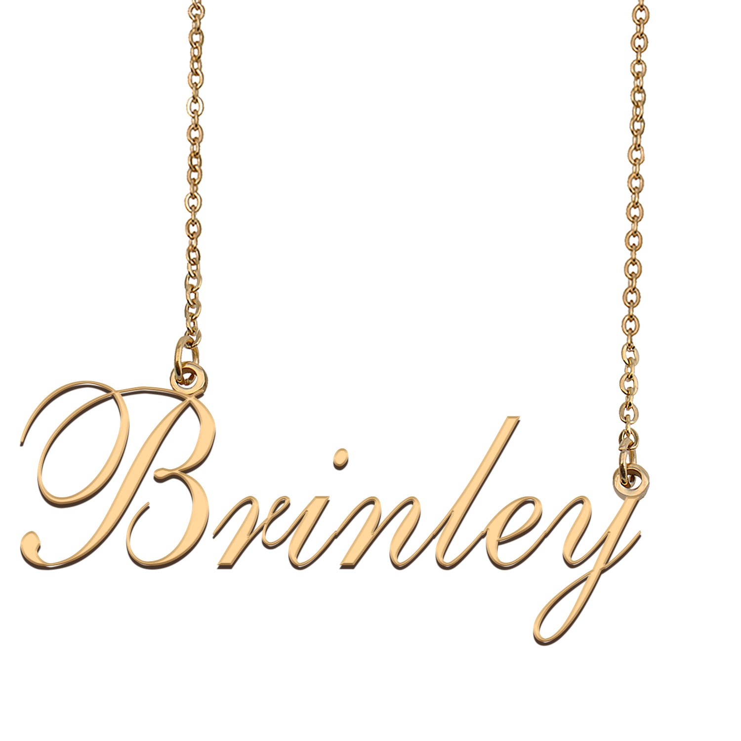Custom Nameplate Necklace Personalized Jewelry Gifts for Women Brinley
