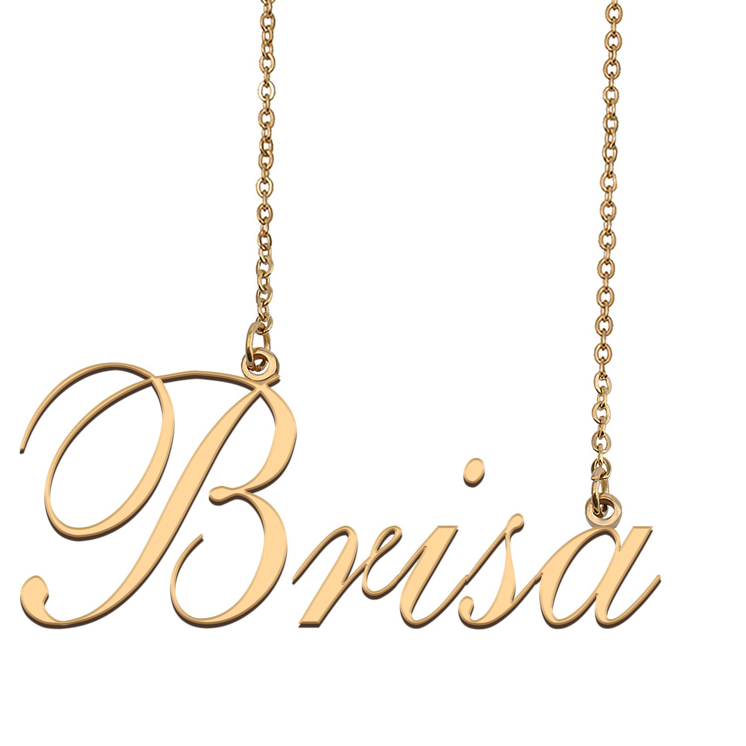 Custom Nameplate Necklace Personalized Jewelry Gifts for Women Brisa