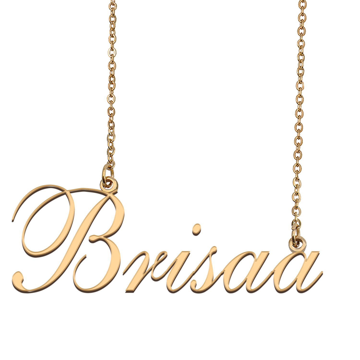 Custom Nameplate Necklace Personalized Jewelry Gifts for Women Brisaa