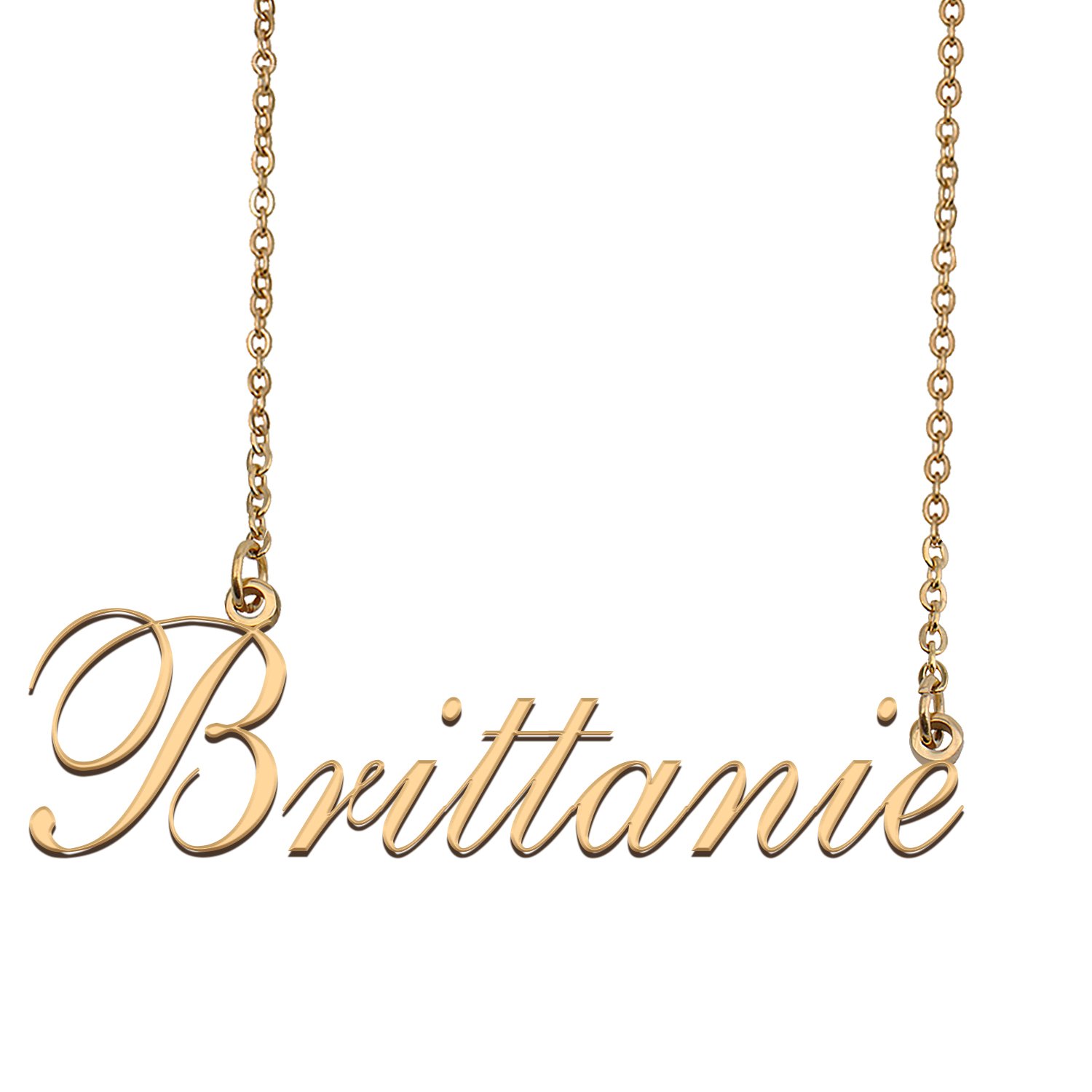 Custom Nameplate Necklace Personalized Jewelry Gifts for Women Brittanie