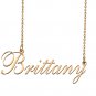 Custom Nameplate Necklace Personalized Jewelry Gifts for Women Brittany