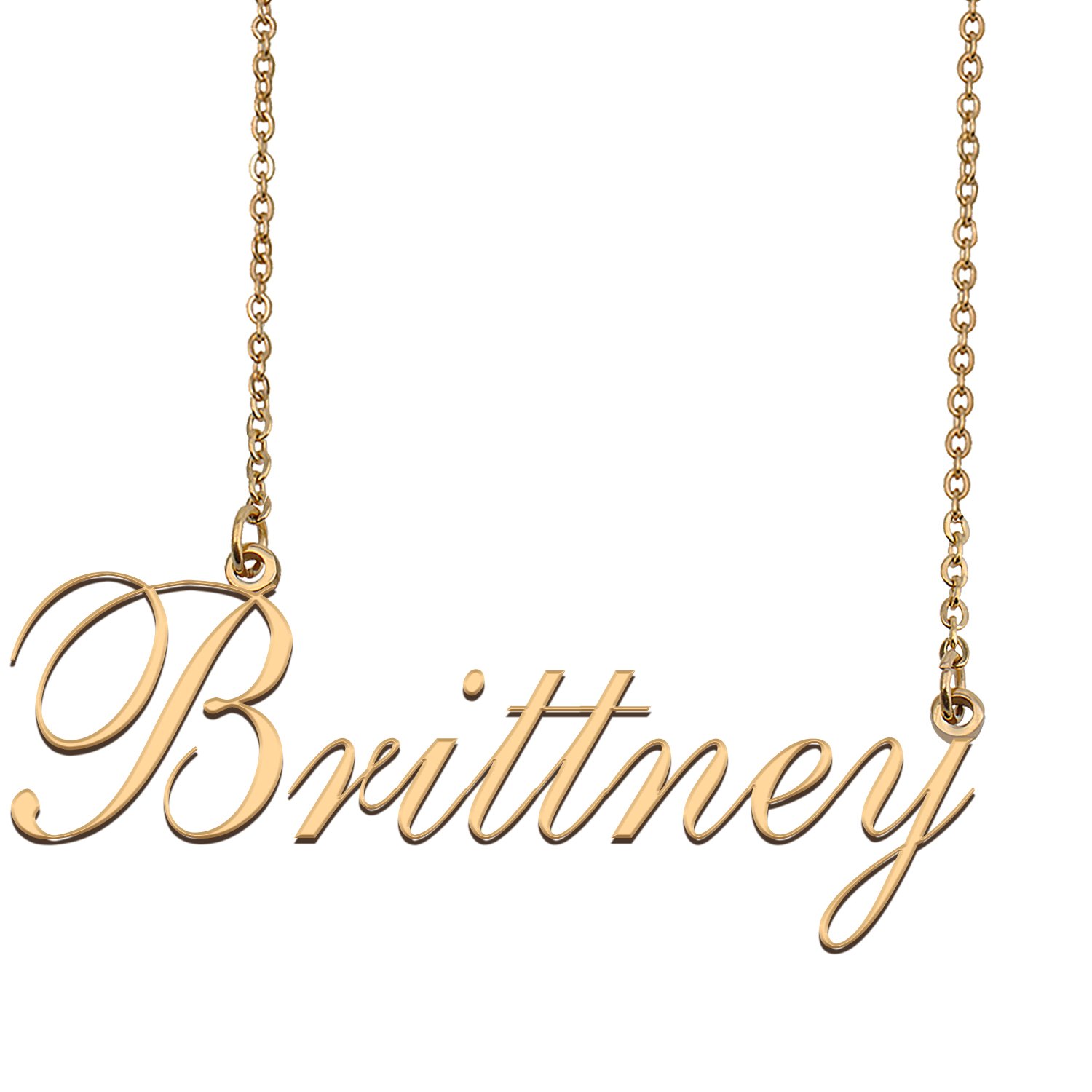 Custom Nameplate Necklace Personalized Jewelry Gifts for Women Brittney