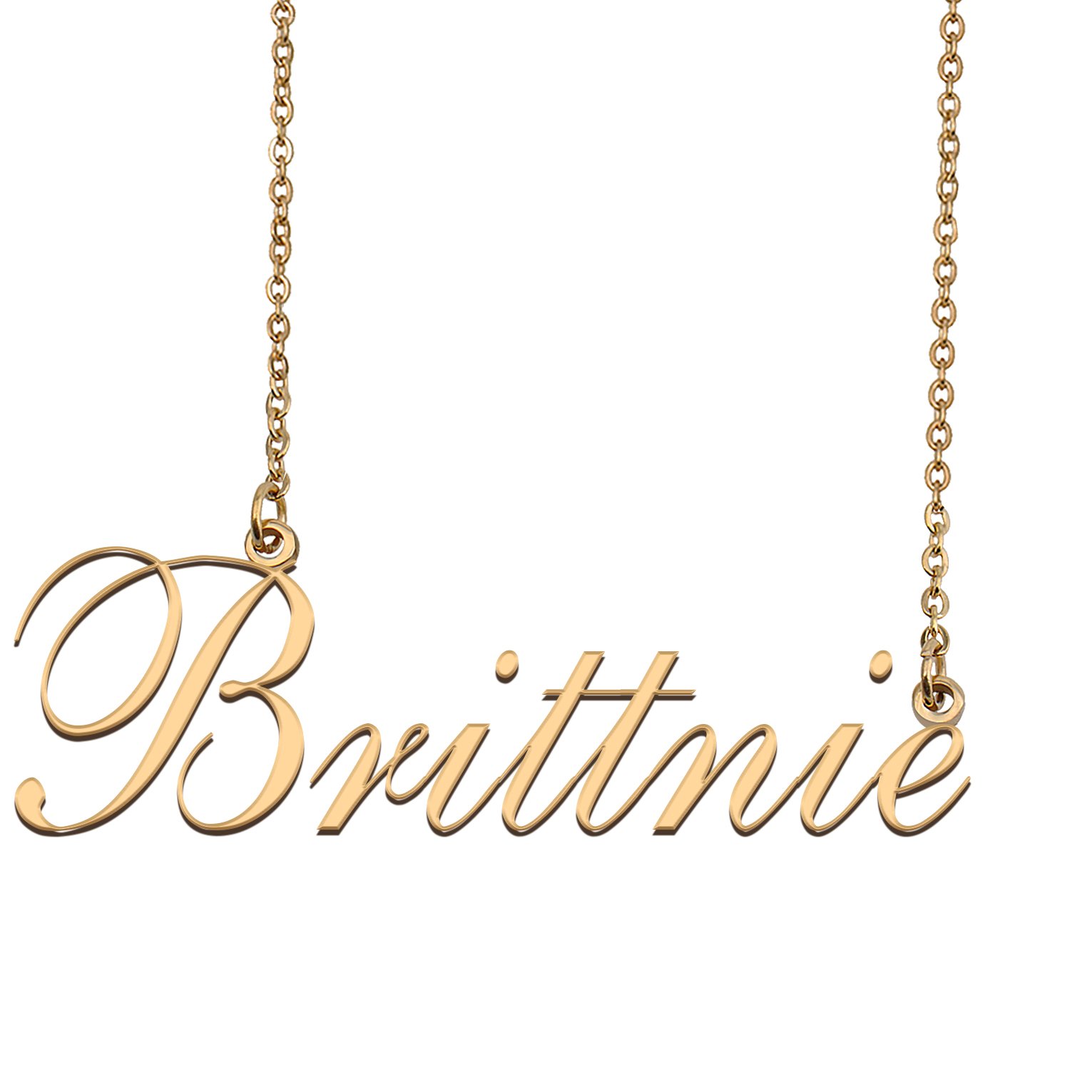 Custom Nameplate Necklace Personalized Jewelry Gifts for Women Brittnie