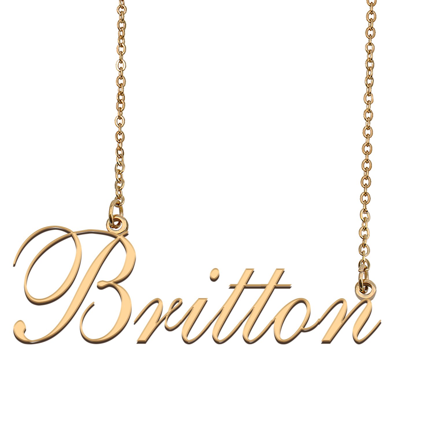 Custom Nameplate Necklace Personalized Jewelry Gifts for Women Britton