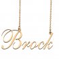 Custom Nameplate Necklace Personalized Jewelry Gifts for Women Brock