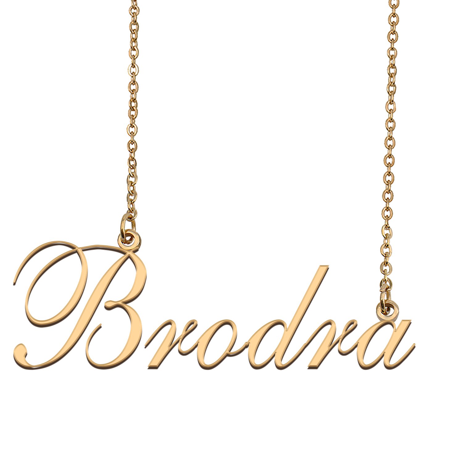 Custom Nameplate Necklace Personalized Jewelry Gifts for Women Brodra