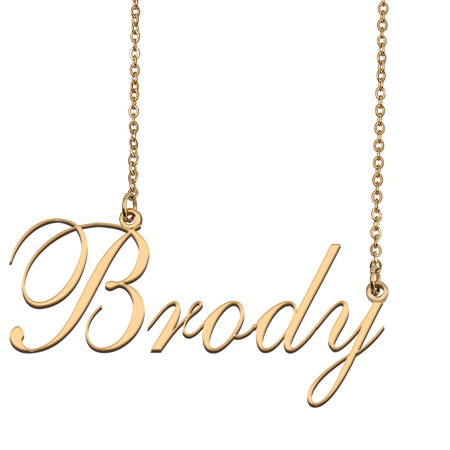 Custom Nameplate Necklace Personalized Jewelry Gifts for Women Brody