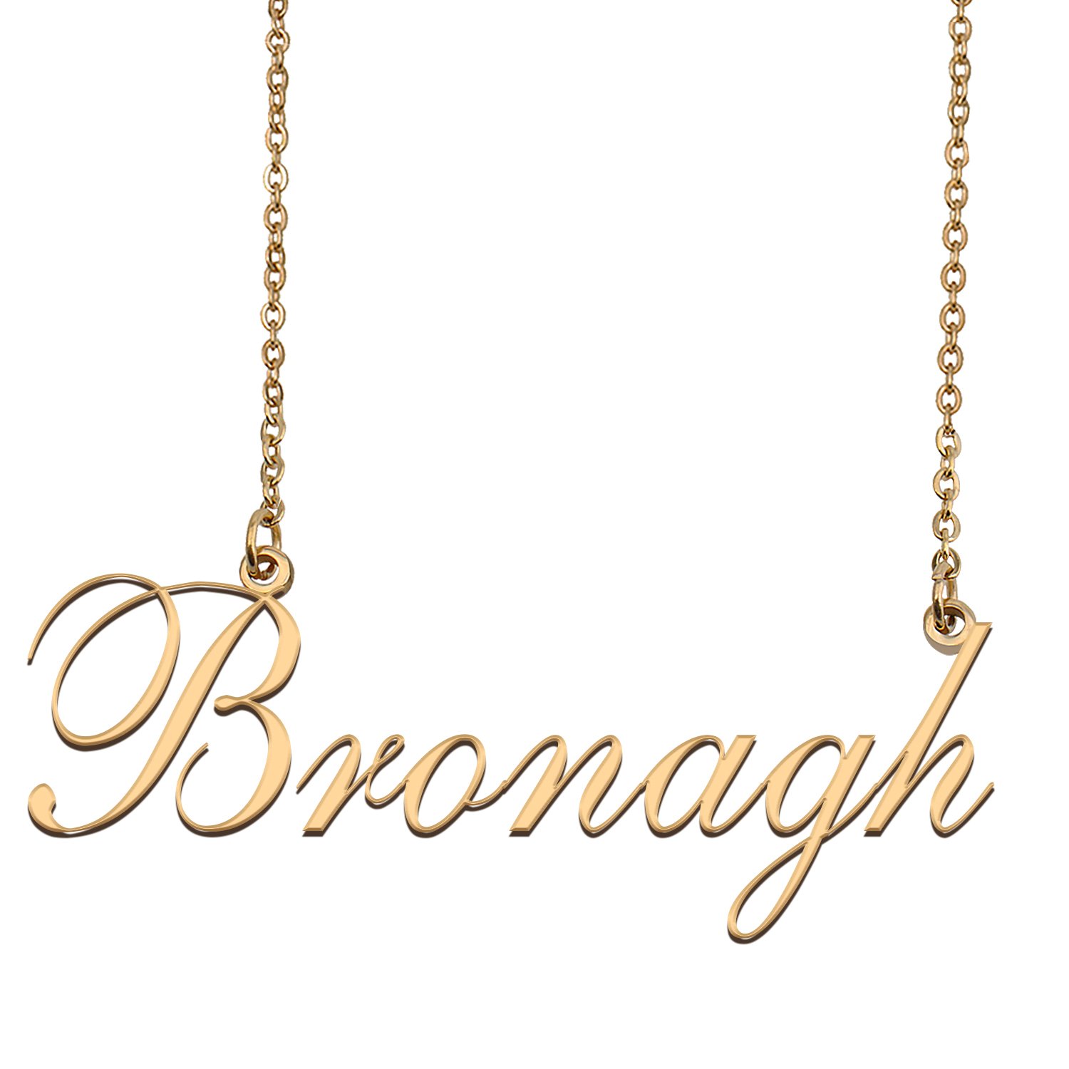 Custom Nameplate Necklace Personalized Jewelry Gifts for Women Bronagh