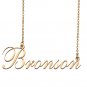 Custom Nameplate Necklace Personalized Jewelry Gifts for Women Bronson