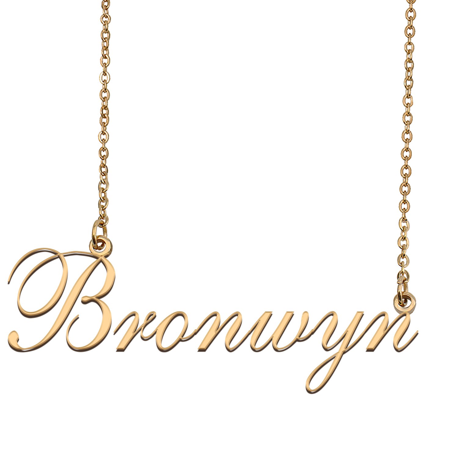 Custom Nameplate Necklace Personalized Jewelry Gifts for Women Bronwyn