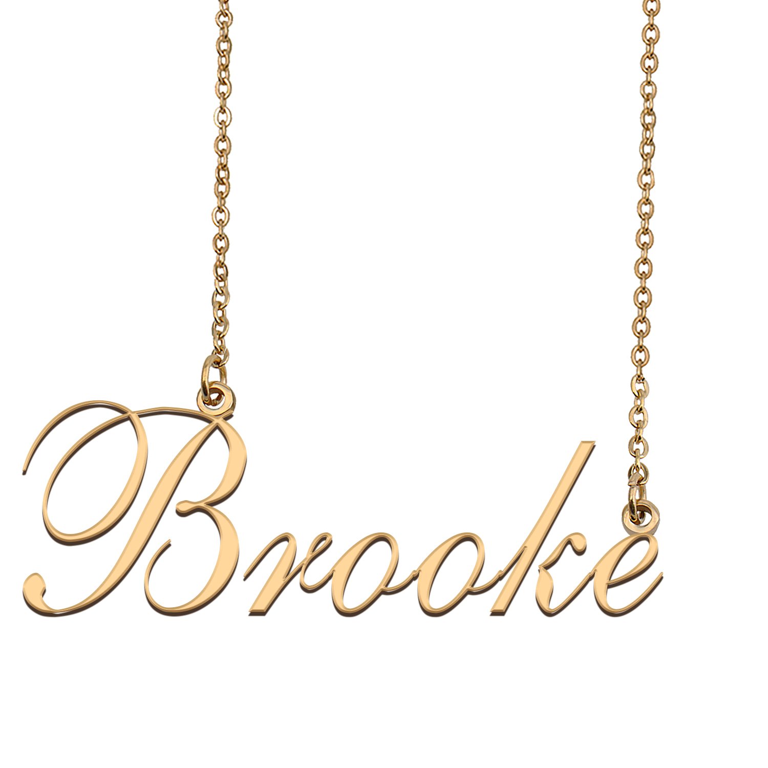 Custom Nameplate Necklace Personalized Jewelry Gifts for Women Brooke