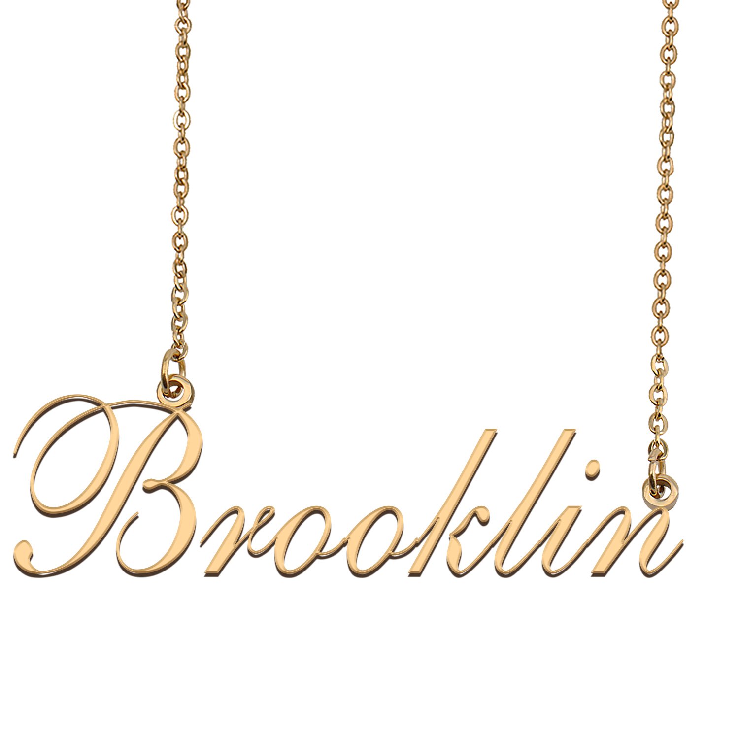 Custom Nameplate Necklace Personalized Jewelry Gifts for Women Brooklin