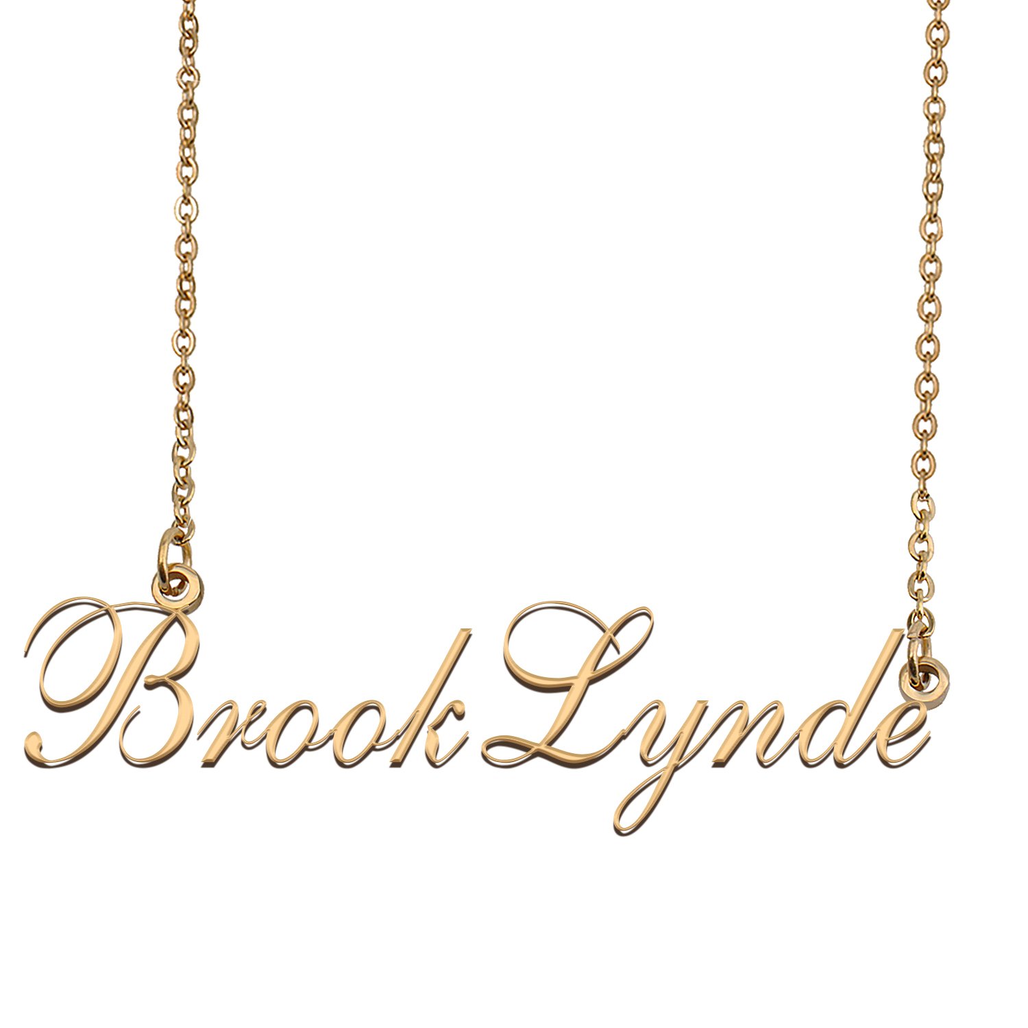 Custom Nameplate Necklace Personalized Jewelry Gifts for Women BrookLynde