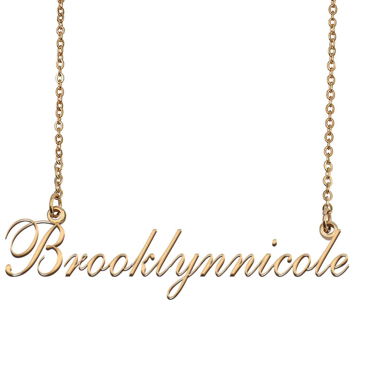 Custom Nameplate Necklace Personalized Jewelry Gifts for Women Brooklynnicole