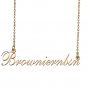 Custom Nameplate Necklace Personalized Jewelry Gifts for Women Browniernbsn