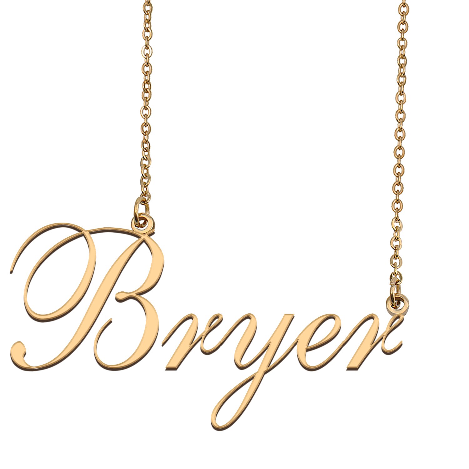 Custom Nameplate Necklace Personalized Jewelry Gifts for Women Bryer