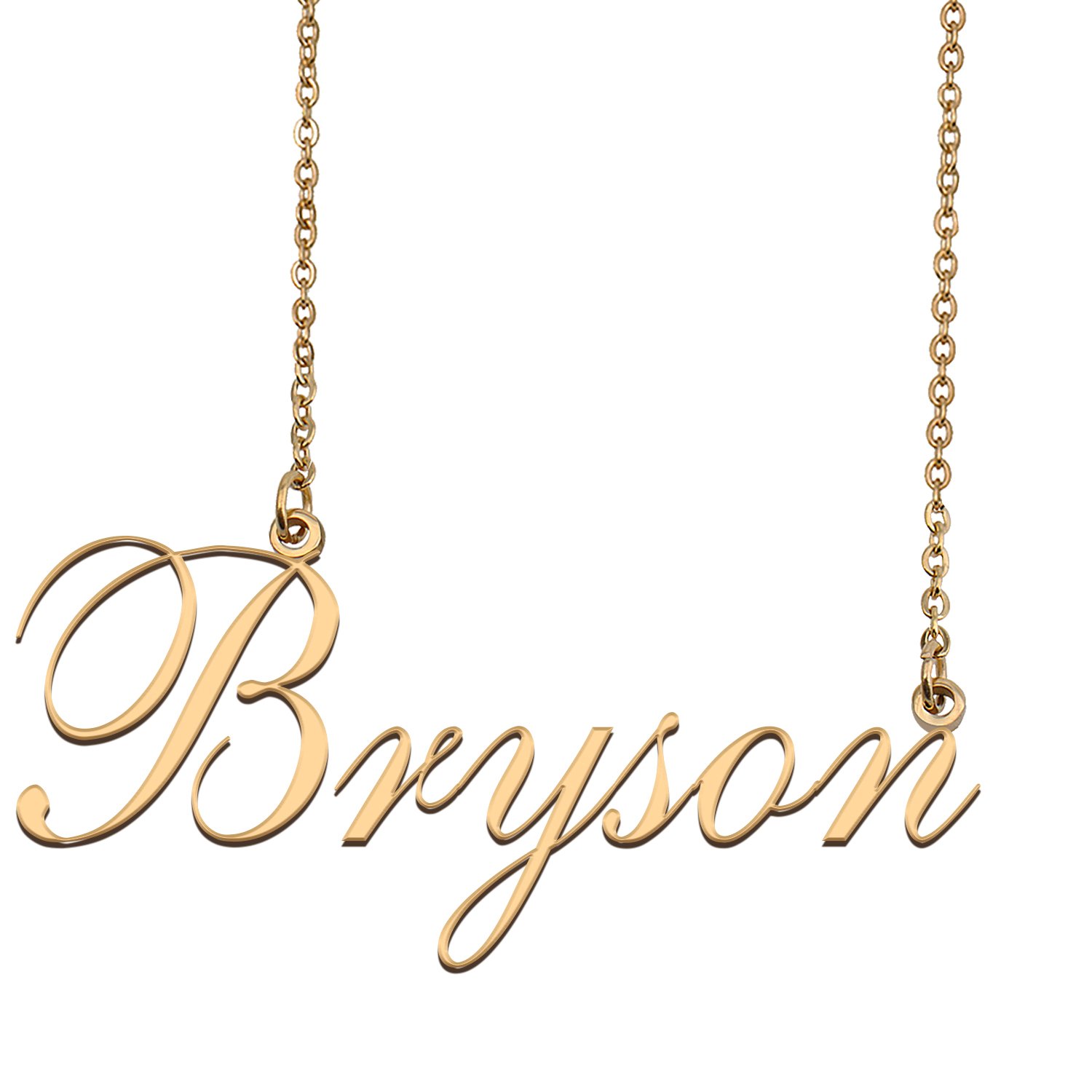 Custom Nameplate Necklace Personalized Jewelry Gifts for Women Bryson