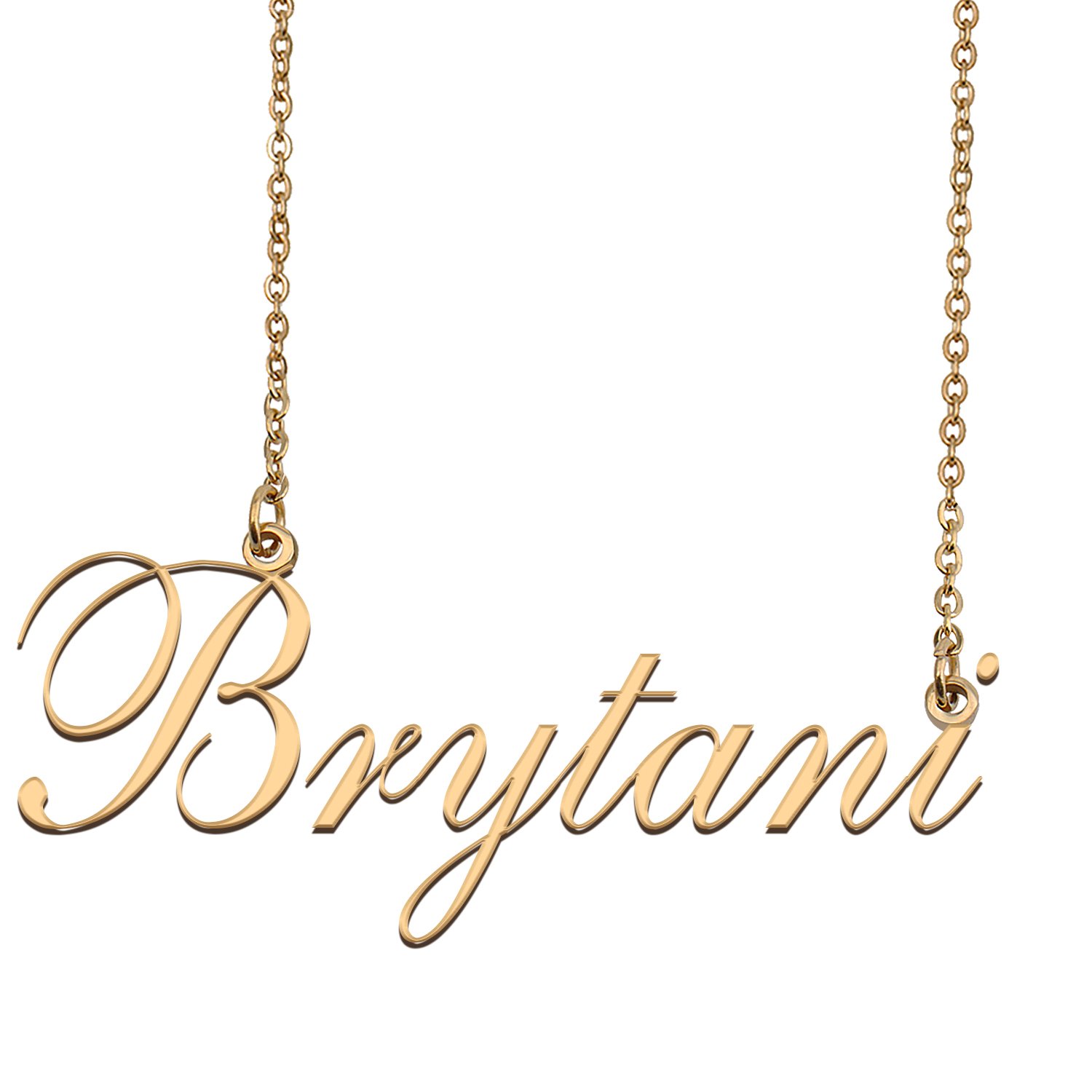 Custom Nameplate Necklace Personalized Jewelry Gifts for Women Brytani