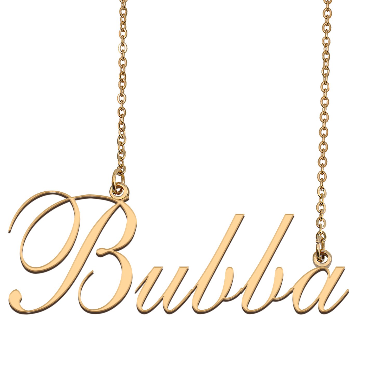 Custom Nameplate Necklace Personalized Jewelry Gifts for Women Bubba