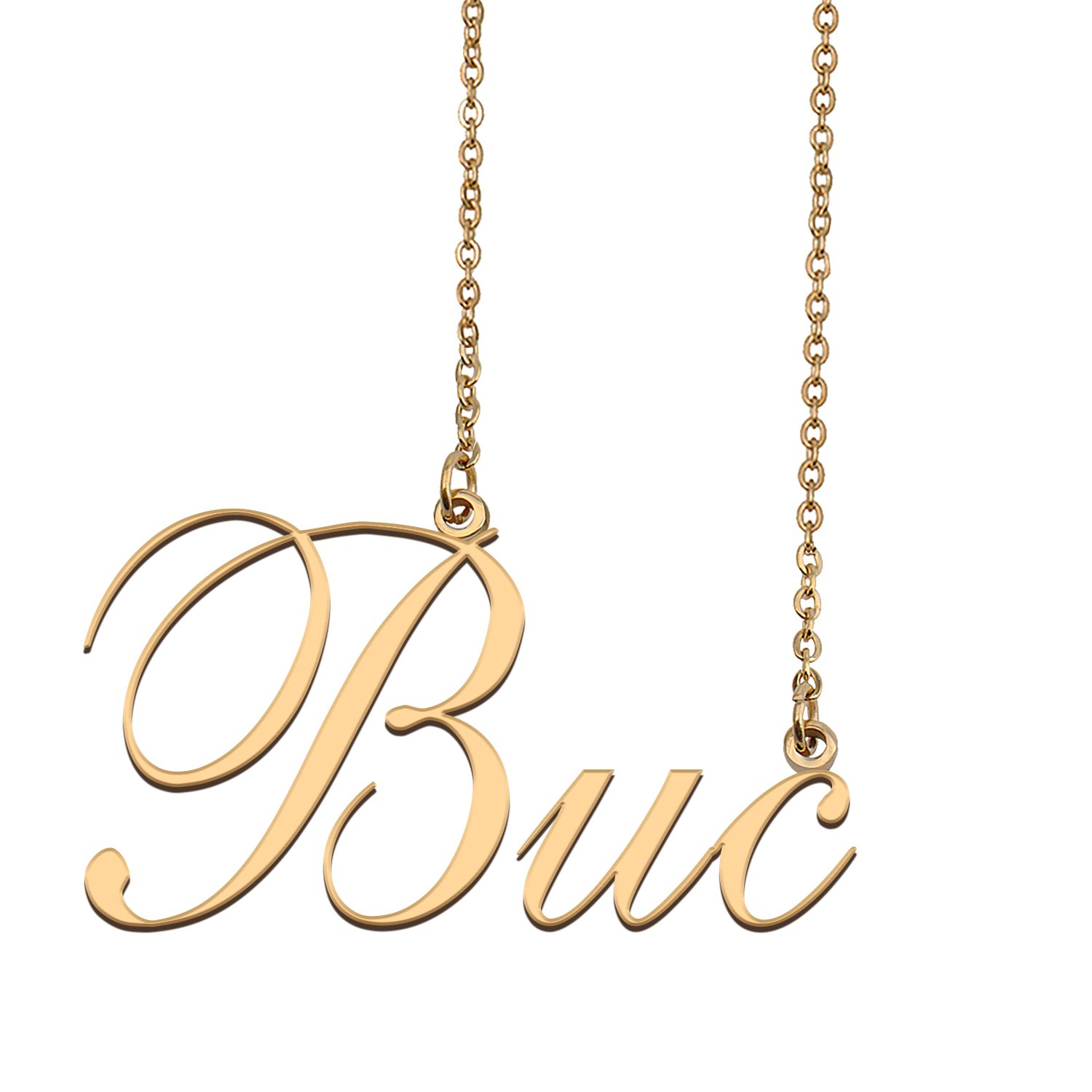 Custom Nameplate Necklace Personalized Jewelry Gifts for Women Buc