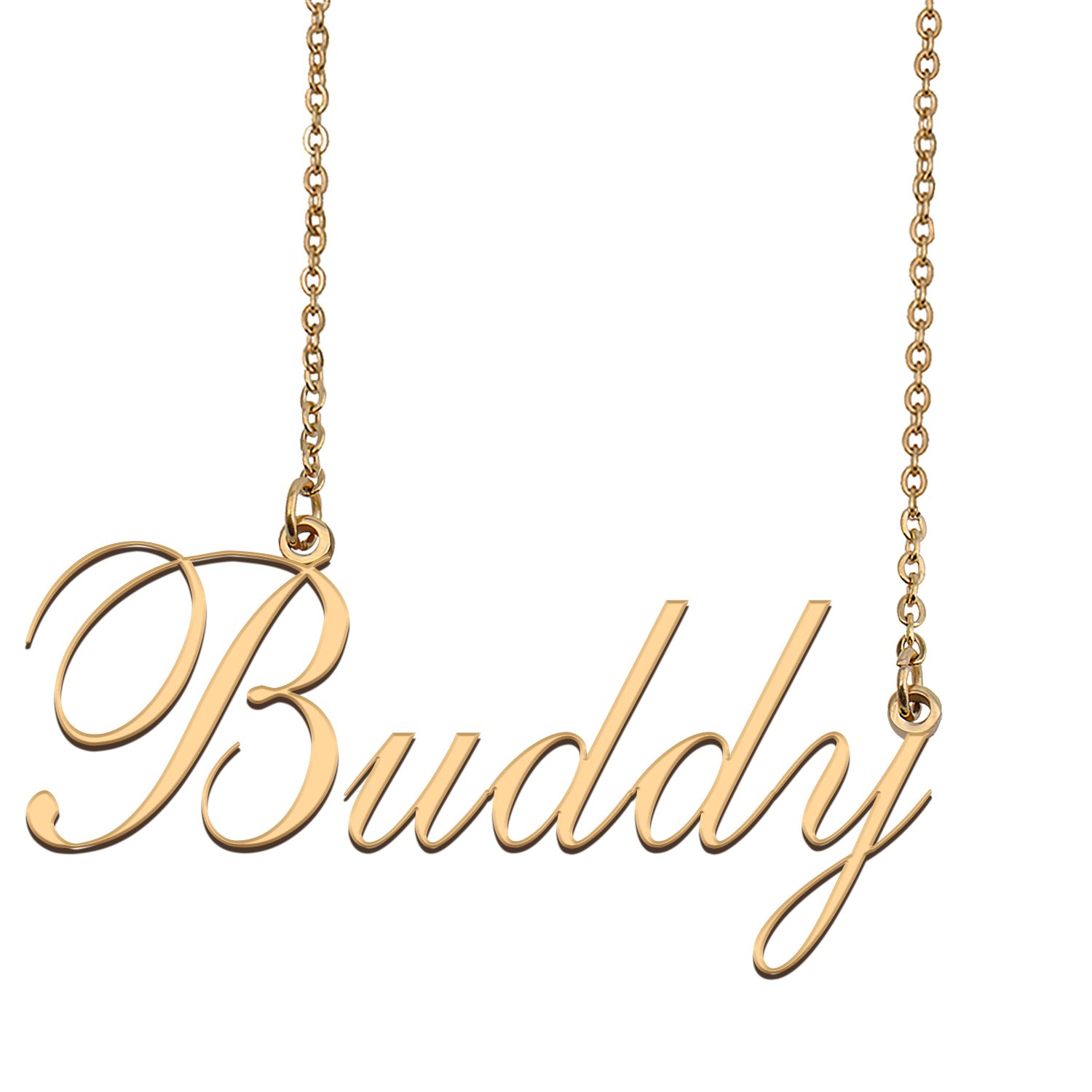 Custom Nameplate Necklace Personalized Jewelry Gifts for Women Buddy
