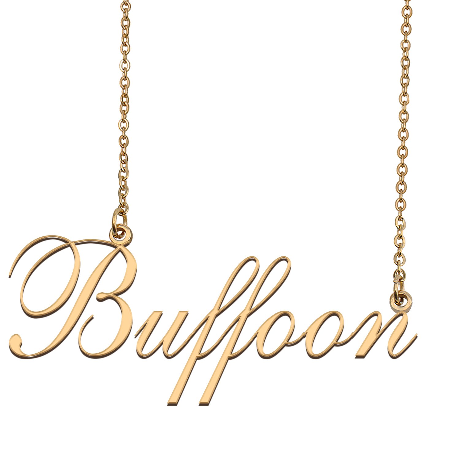 Custom Nameplate Necklace Personalized Jewelry Gifts for Women Buffoon