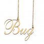 Custom Nameplate Necklace Personalized Jewelry Gifts for Women Bug
