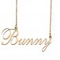 Custom Nameplate Necklace Personalized Jewelry Gifts for Women Bunny