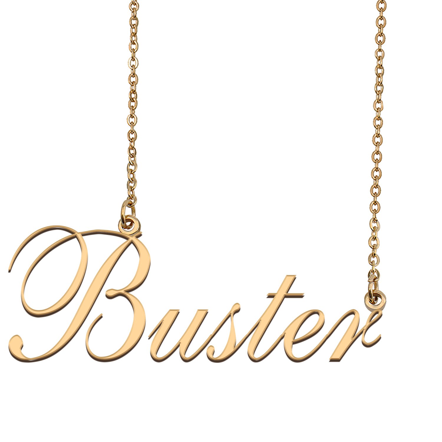 Custom Nameplate Necklace Personalized Jewelry Gifts for Women Buster
