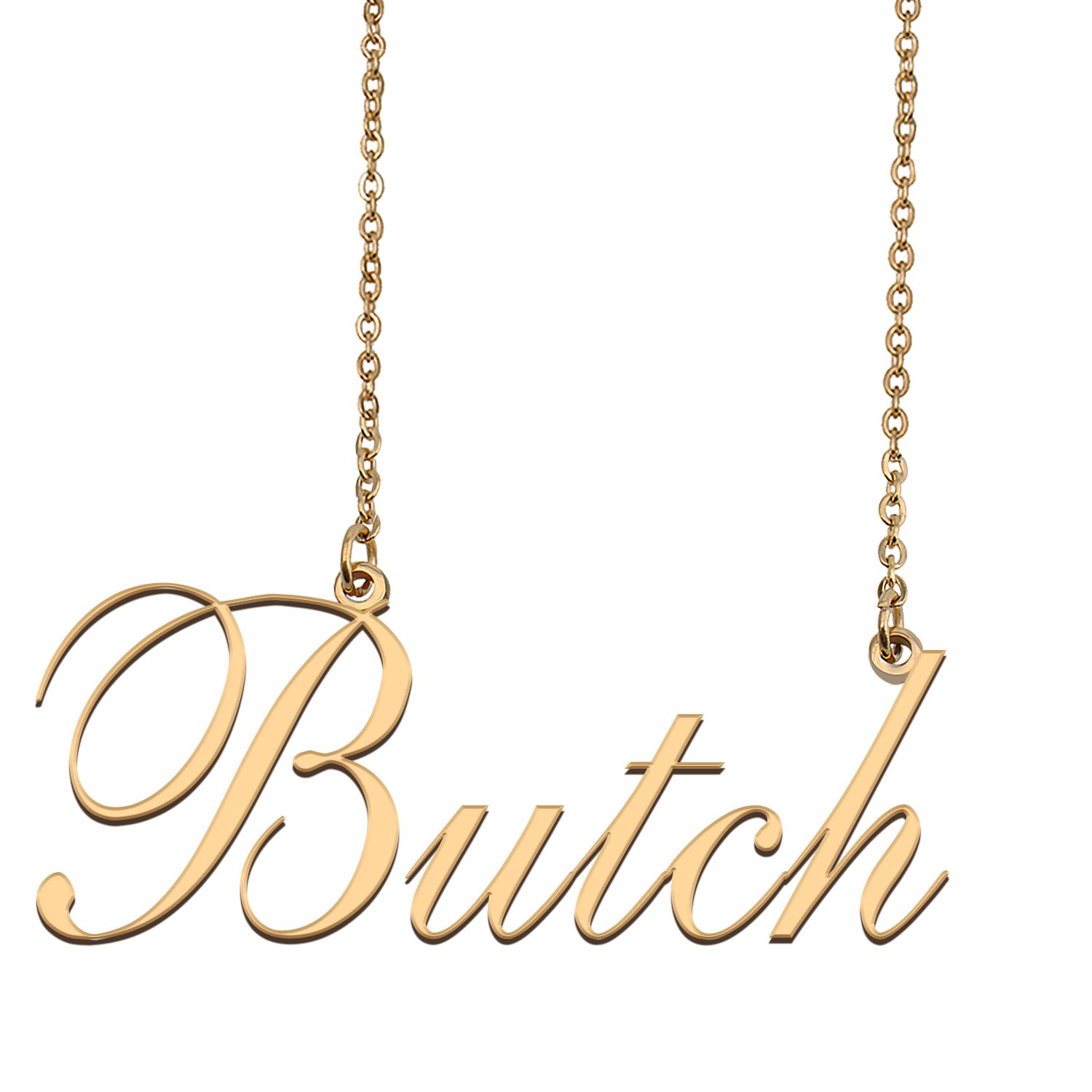 Custom Nameplate Necklace Personalized Jewelry Gifts for Women Butch