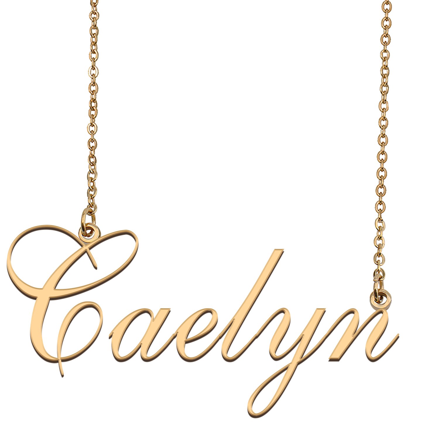 Custom Nameplate Necklace Personalized Jewelry Gifts for Women Caelyn