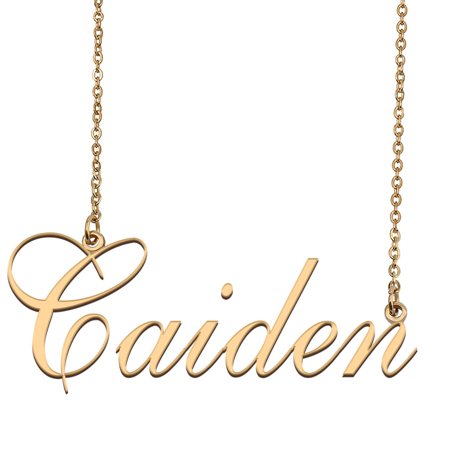 Custom Nameplate Necklace Personalized Jewelry Gifts for Women Caiden